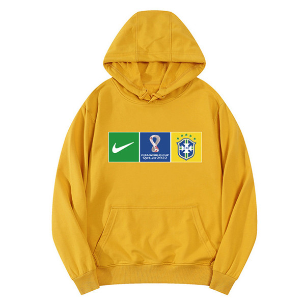 Men's Brazil World Cup Soccer Hoodie Yellow